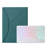 Z11BS Pen Slot Backlight Bluetooth Keyboard Leather Tablet Case For iPad Pro 11 2021/2020/2018(Green)