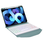 Z11BS Pen Slot Backlight Bluetooth Keyboard Leather Tablet Case For iPad Pro 11 2021/2020/2018(Green)