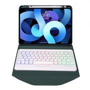 Z11BS Pen Slot Backlight Bluetooth Keyboard Leather Tablet Case For iPad Pro 11 2021/2020/2018(Green)