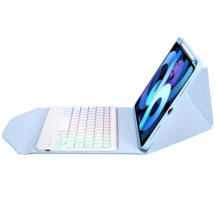 Z11BS Pen Slot Backlight Bluetooth Keyboard Leather Tablet Case For iPad Pro 11 2021/2020/2018(Sky Blue)