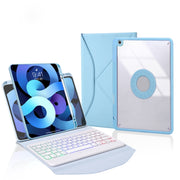 Z102BS Pen Slot Backlight Bluetooth Keyboard Leather Tablet Case For iPad 10.2 2021/2020/2019(Sky Blue)