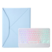Z102BS Pen Slot Backlight Bluetooth Keyboard Leather Tablet Case For iPad 10.2 2021/2020/2019(Sky Blue)