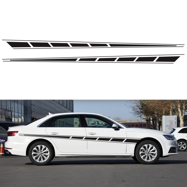 2 PCS/Set D-970 Checkered Flag Pattern Car Modified Decorative Sticker(Black)