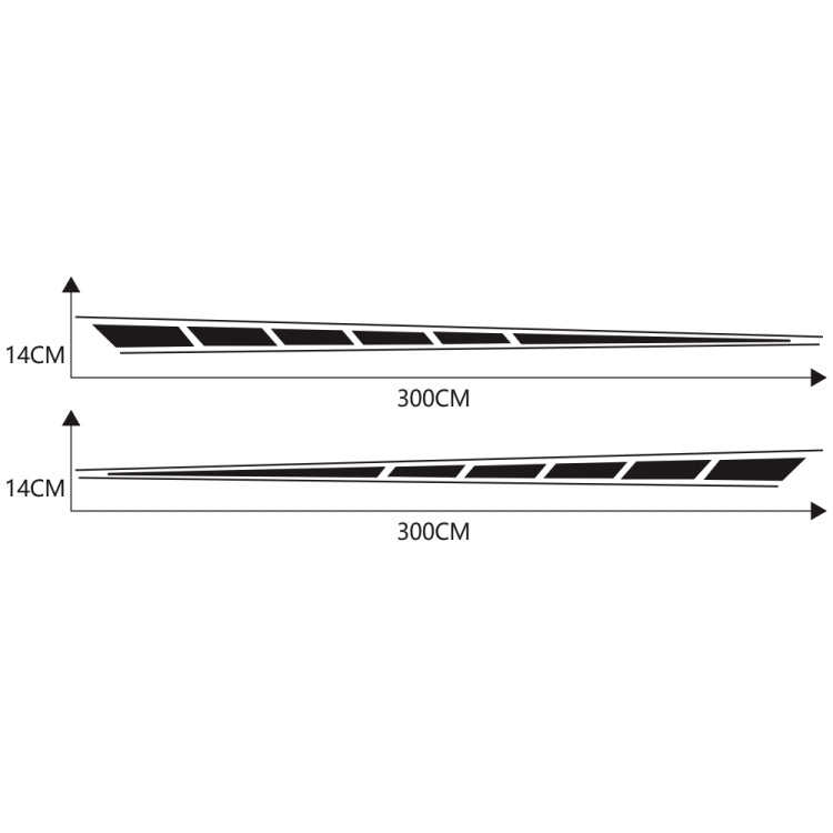 2 PCS/Set D-970 Checkered Flag Pattern Car Modified Decorative Sticker(Black)