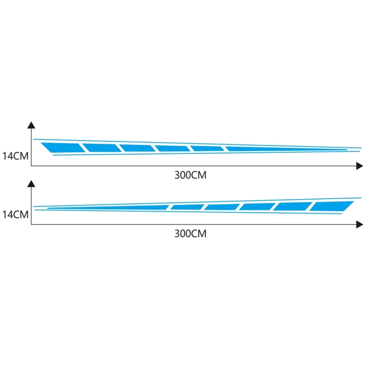2 PCS/Set D-970 Checkered Flag Pattern Car Modified Decorative Sticker(Blue)
