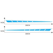 2 PCS/Set D-970 Checkered Flag Pattern Car Modified Decorative Sticker(Blue)
