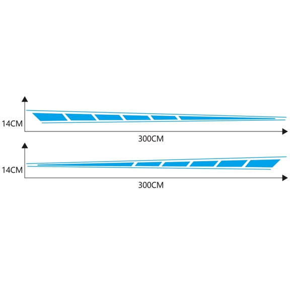 2 PCS/Set D-970 Checkered Flag Pattern Car Modified Decorative Sticker(Blue)