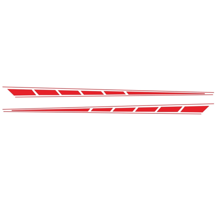 2 PCS/Set D-970 Checkered Flag Pattern Car Modified Decorative Sticker(Red)