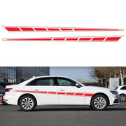 2 PCS/Set D-970 Checkered Flag Pattern Car Modified Decorative Sticker(Red)