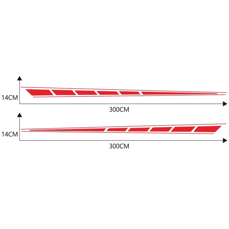 2 PCS/Set D-970 Checkered Flag Pattern Car Modified Decorative Sticker(Red)