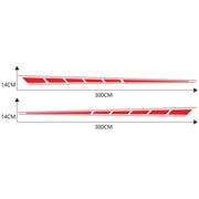 2 PCS/Set D-970 Checkered Flag Pattern Car Modified Decorative Sticker(Red)