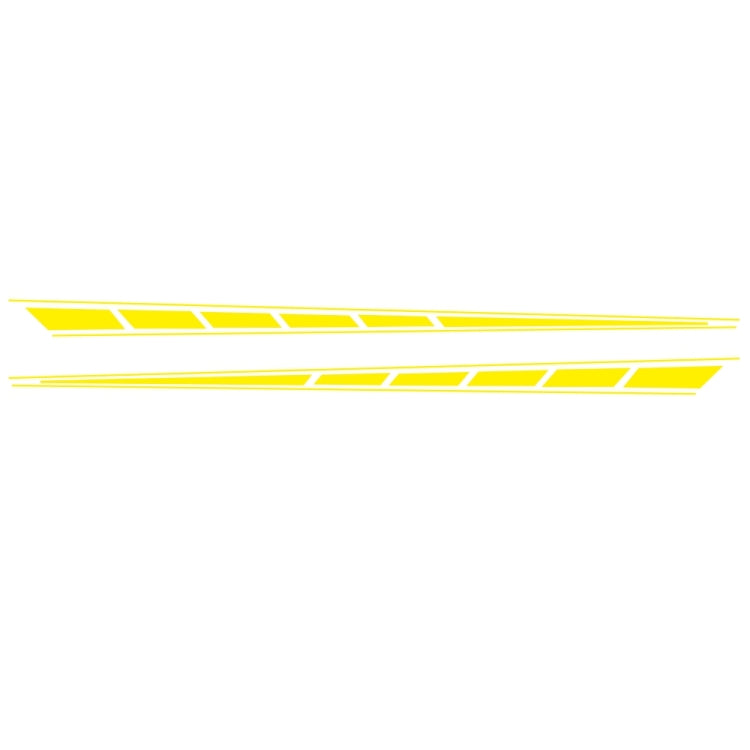 2 PCS/Set D-970 Checkered Flag Pattern Car Modified Decorative Sticker(Yellow)