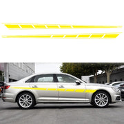 2 PCS/Set D-970 Checkered Flag Pattern Car Modified Decorative Sticker(Yellow)