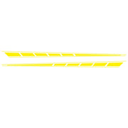 2 PCS/Set D-970 Checkered Flag Pattern Car Modified Decorative Sticker(Yellow)