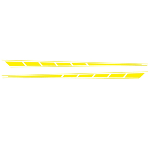 2 PCS/Set D-970 Checkered Flag Pattern Car Modified Decorative Sticker(Yellow)
