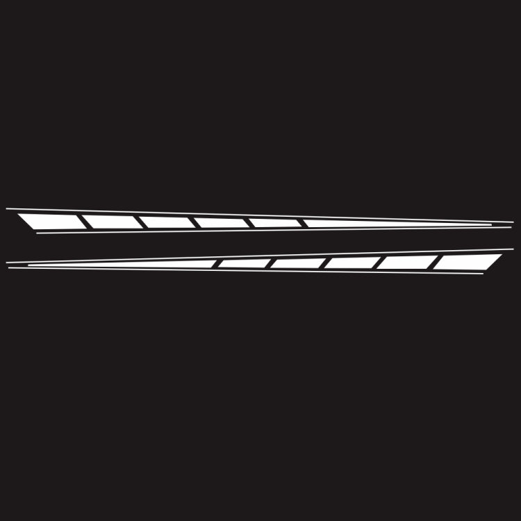 2 PCS/Set D-970 Checkered Flag Pattern Car Modified Decorative Sticker(White)