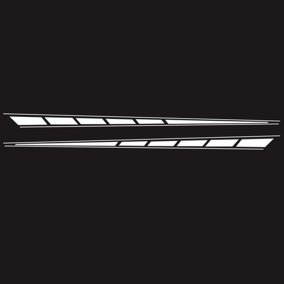 2 PCS/Set D-970 Checkered Flag Pattern Car Modified Decorative Sticker(White)