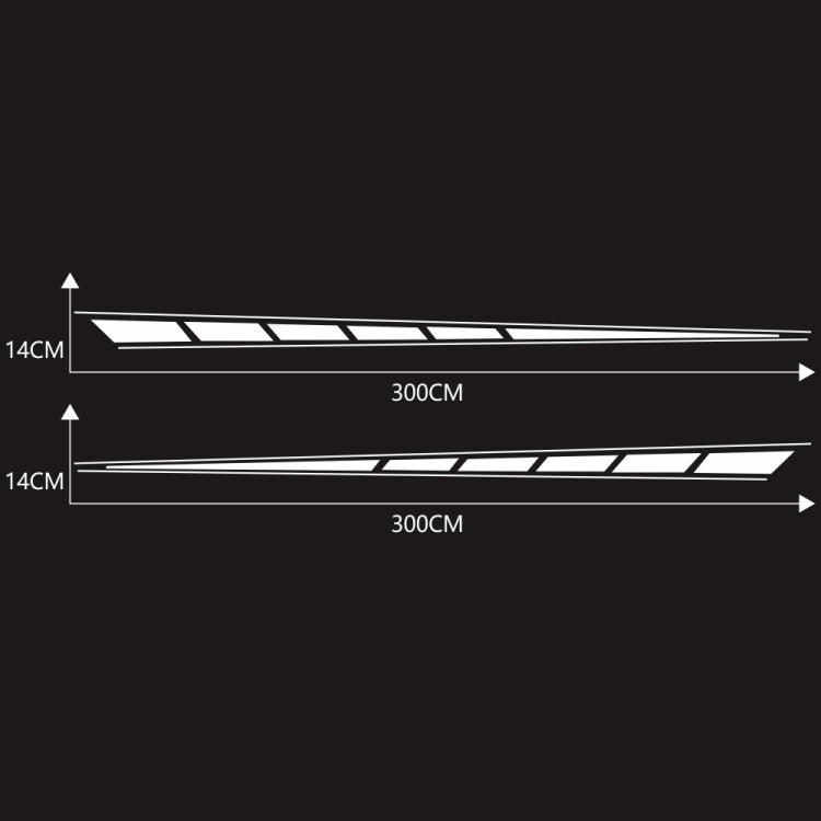 2 PCS/Set D-970 Checkered Flag Pattern Car Modified Decorative Sticker(White)