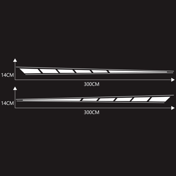 2 PCS/Set D-970 Checkered Flag Pattern Car Modified Decorative Sticker(White)