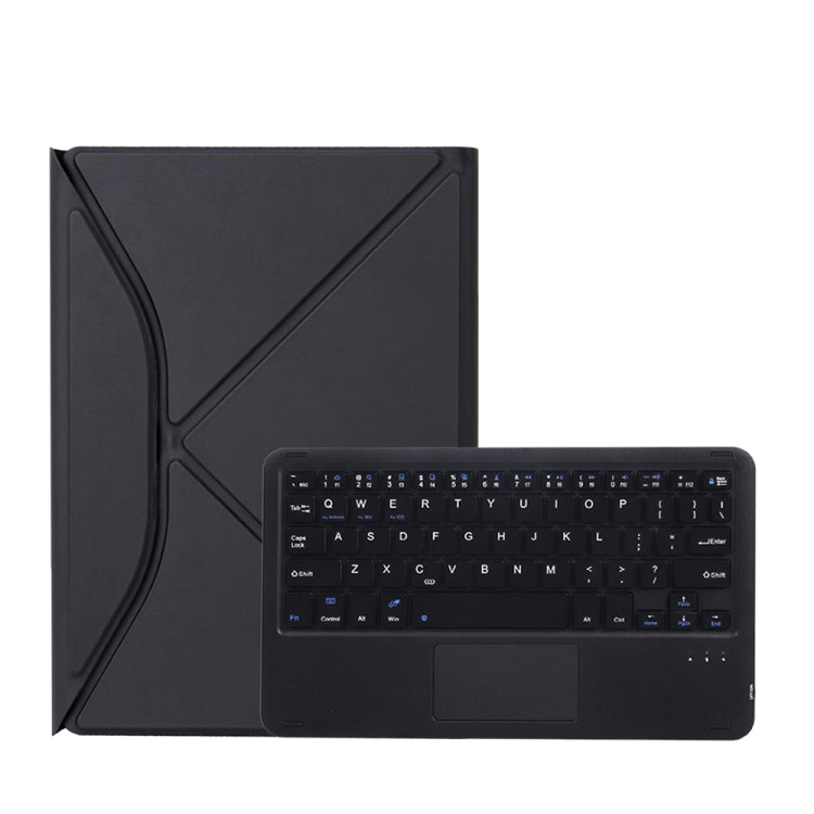 Z11B-A Pen Slot Touchpad Bluetooth Keyboard Leather Tablet Case For iPad Pro 11 2021/2020/2018(Black)
