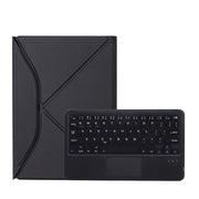 Z11B-A Pen Slot Touchpad Bluetooth Keyboard Leather Tablet Case For iPad Pro 11 2021/2020/2018(Black)