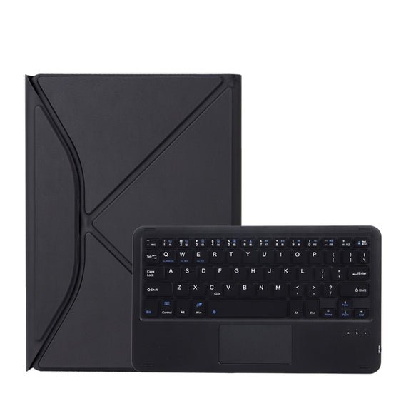 Z11B-A Pen Slot Touchpad Bluetooth Keyboard Leather Tablet Case For iPad Pro 11 2021/2020/2018(Black)