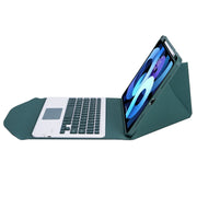 Z11B-A Pen Slot Touchpad Bluetooth Keyboard Leather Tablet Case For iPad Pro 11 2021/2020/2018(Green)