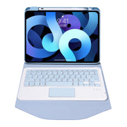 Z102B-A Pen Slot Touchpad Bluetooth Keyboard Leather Tablet Case For iPad 10.2 2021/2020/2019(Sky Blue)