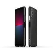 For Sony Xperia 10 ��� Aurora Series Lens Protector + Metal Frame Protective Phone Case(Black+Silver)