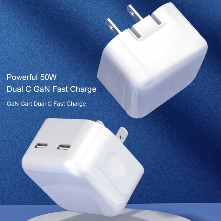 PD 50W Dual USB-C / Type-C Ports Charger(US Plug)