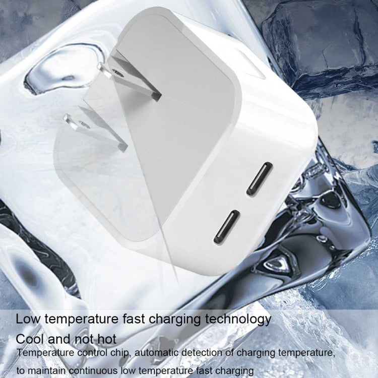 PD 50W Dual USB-C / Type-C Ports Charger(US Plug)