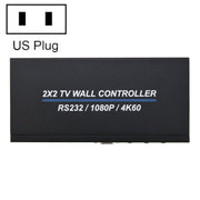BT100 4K 60Hz 1080P 2 x 2 TV Wall Controller, Plug Type:US Plug(Black)
