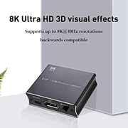 P80 8K Ultra HD DP1.4 Bi-direction Switch(Black)