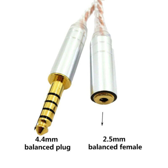 ZS0156 Balanced Inter-conversion Audio Cable(4.4 Balanced Male to 2.5 Balanced Female)