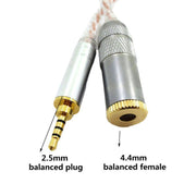 ZS0156 Balanced Inter-conversion Audio Cable(2.5 Balanced Male to 4.4 Balanced Female)