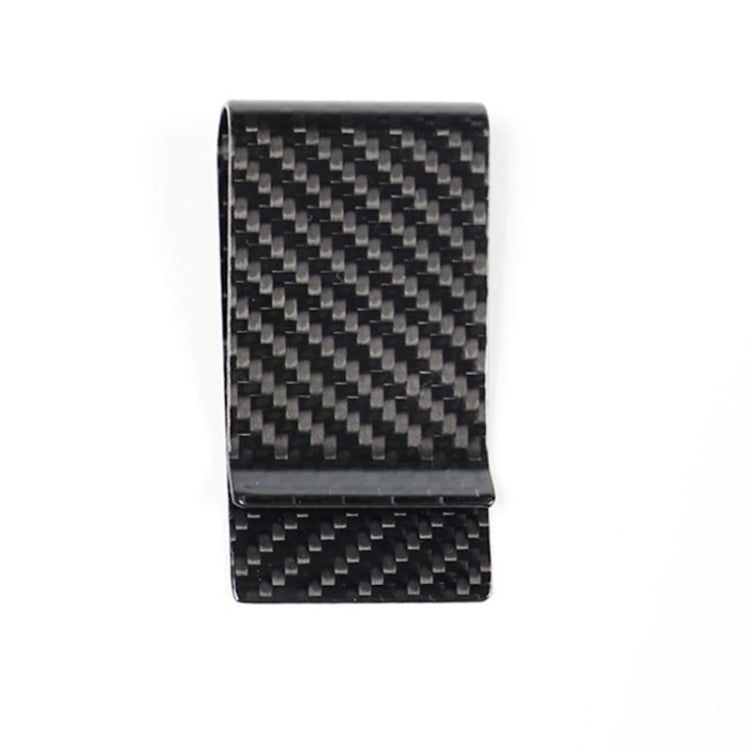 Car Carbon Fiber Card Holder Wallet Credit Card Clip(Polished)