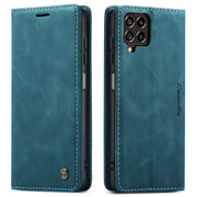 For Samsung Galaxy M33 5G CaseMe 013 Multifunctional Horizontal Flip Leather Phone Case(Blue)