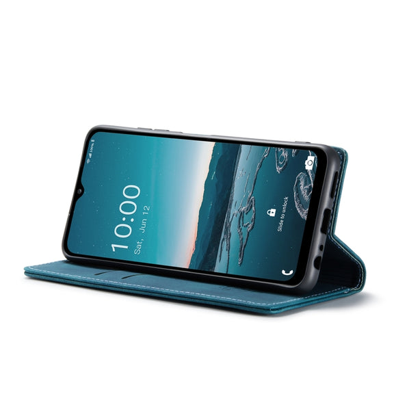 For Samsung Galaxy M33 5G CaseMe 013 Multifunctional Horizontal Flip Leather Phone Case(Blue)