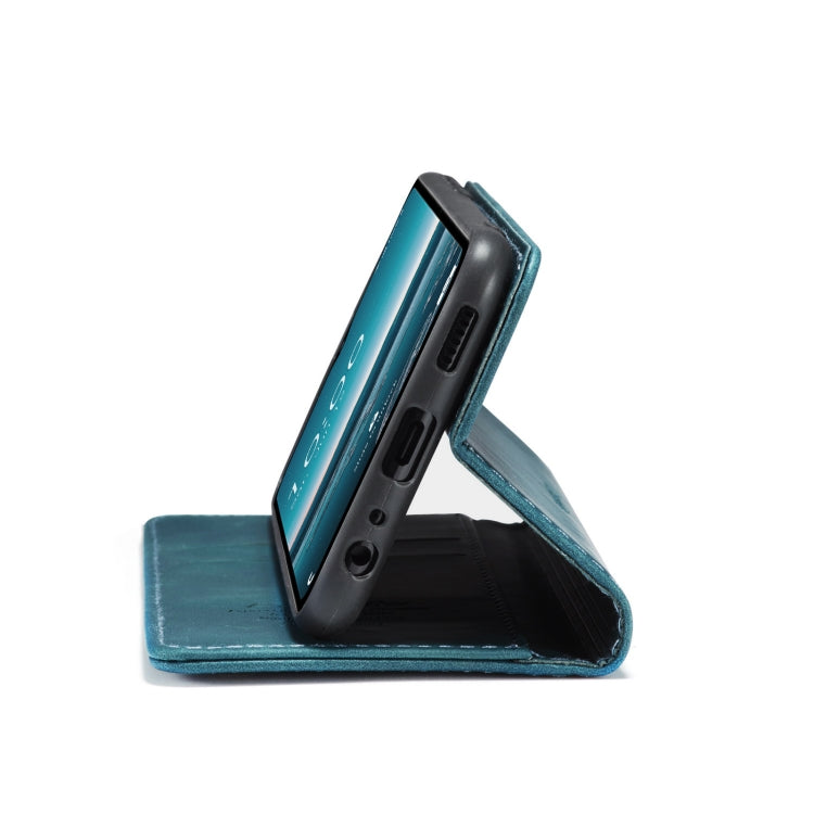 For Samsung Galaxy M33 5G CaseMe 013 Multifunctional Horizontal Flip Leather Phone Case(Blue)