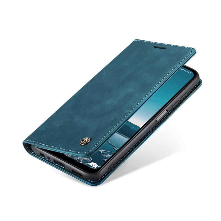 For Samsung Galaxy M33 5G CaseMe 013 Multifunctional Horizontal Flip Leather Phone Case(Blue)