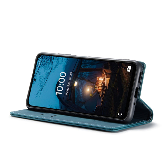 For Samsung Galaxy M53 5G CaseMe 013 Multifunctional Horizontal Flip Leather Phone Case(Blue)