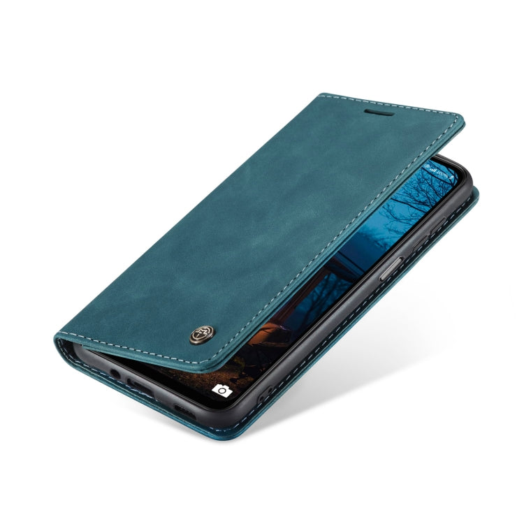 For Samsung Galaxy M53 5G CaseMe 013 Multifunctional Horizontal Flip Leather Phone Case(Blue)