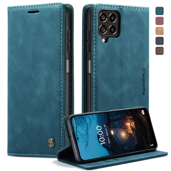 For Samsung Galaxy M53 5G CaseMe 013 Multifunctional Horizontal Flip Leather Phone Case(Blue)
