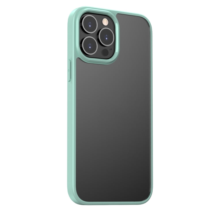 For iPhone 14 Pro Max Clear Acrylic + TPU Phone Case (Green)