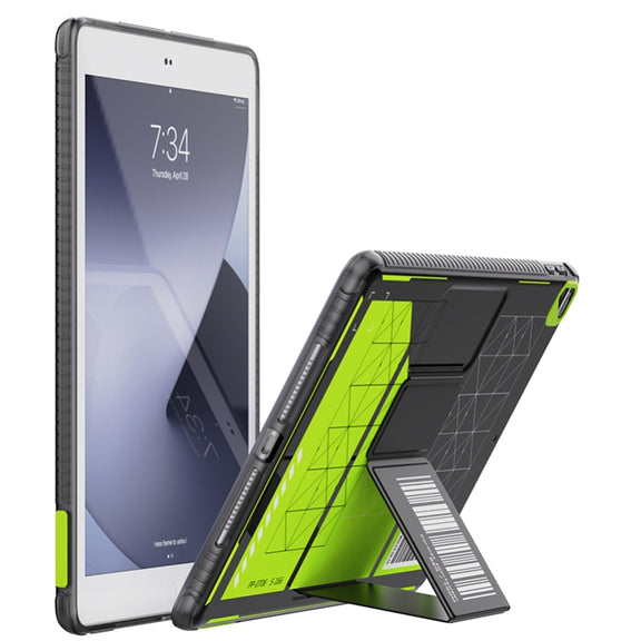 Mutural XingTu Series Tablet Case with Holder For iPad 10.2 2021 / 2020 / Pro 10.5 inch(Cyan)