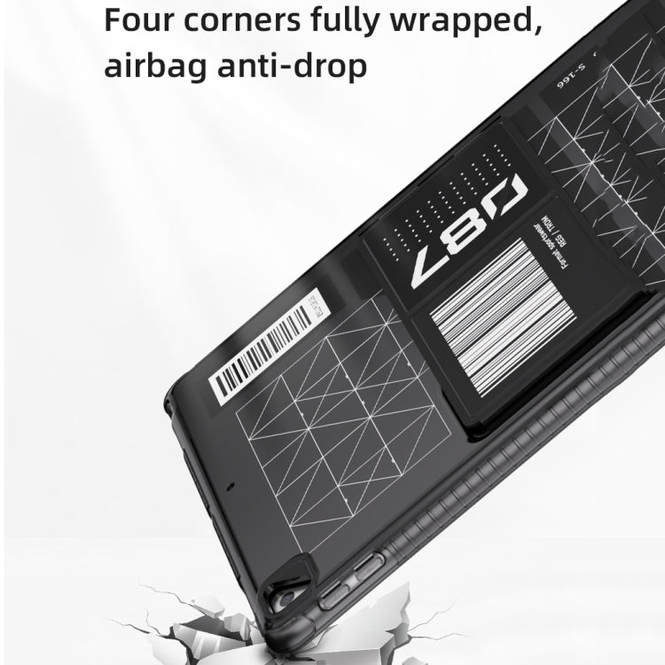 Mutural XingTu Series Tablet Case with Holder For iPad 10.2 2021 / 2020 / Pro 10.5 inch(Dark Blue)