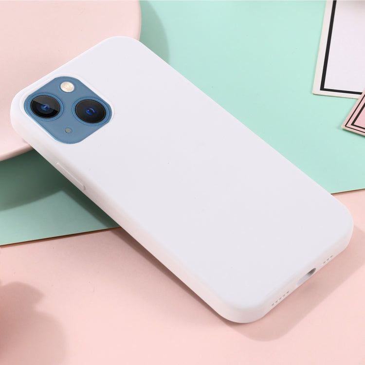For iPhone 14 Shockproof Silicone Magsafe Case (White)