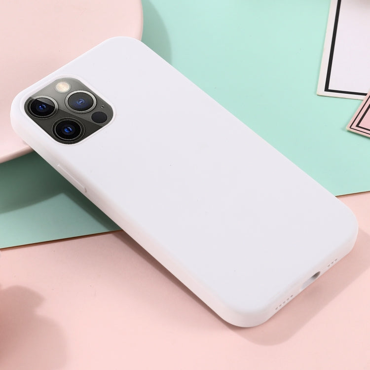 For iPhone 14 Pro Max Shockproof Silicone Magsafe Case (White)