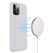 For iPhone 14 Pro Max Shockproof Silicone Magsafe Case (White)