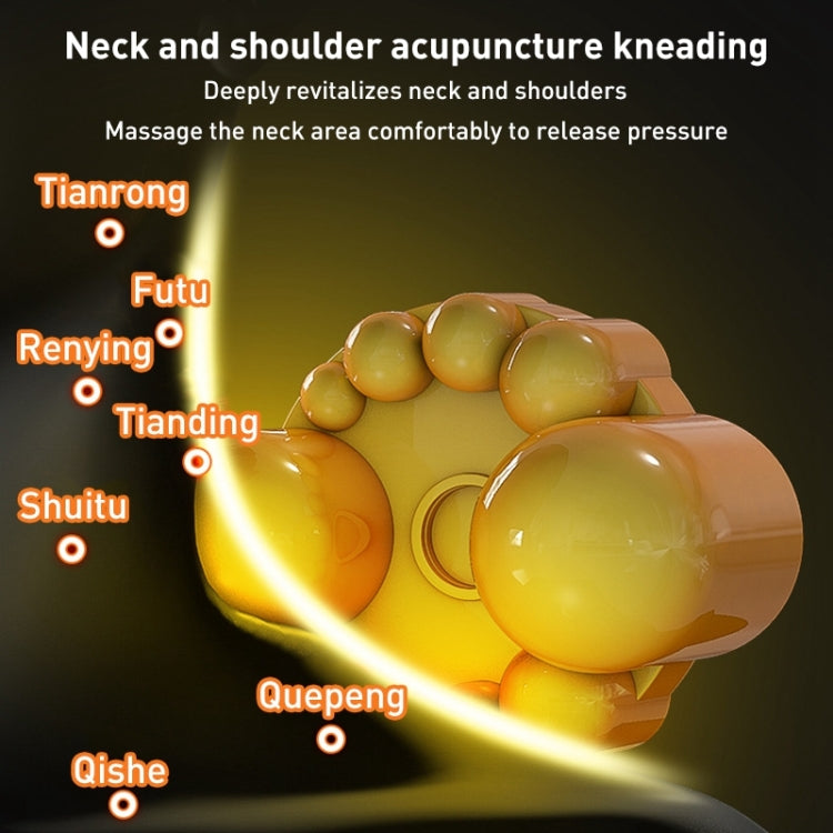 Multifunctional Hot Compress Neck Massager Car Cervical Spine Massage Pillow(Blue Six Keys)